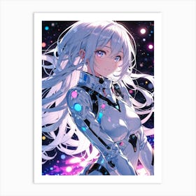 Anime Girl In Space 2 Art Print