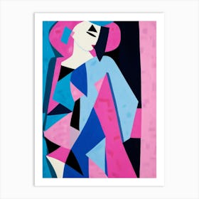 Abstract Woman With Hat Art Print