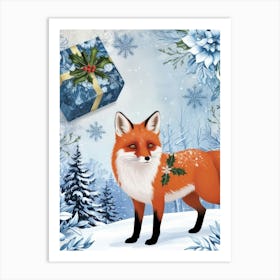 Christmas Fox 1 Art Print