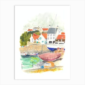 Scottish Harbour Art Print
