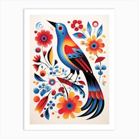 Scandinavian Bird Illustration Swallow 2 Art Print