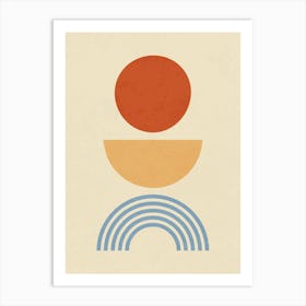 Retro Minimalist Geometric Abstract Art Poster