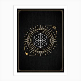 Saturn — 🃏 Tarot Card deck, Tarot geometric Art Print