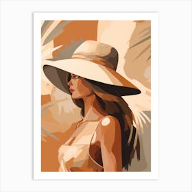 Woman In A Hat 9 Art Print