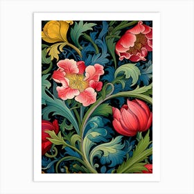 Floral Wallpaper 103 Art Print