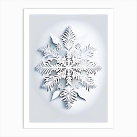 Nature, Snowflakes, Marker Art 4 Art Print