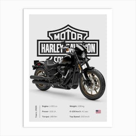 Harley Davidson Low Ride S Art Print