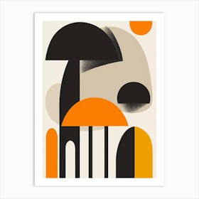 Modern mushrooms Art Print