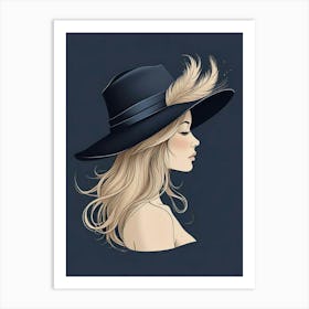 Silhouette Portrait (2) Art Print