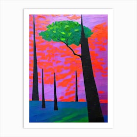 Ironwood Tree Cubist Art Print