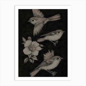 Birds And Flowers Art Print