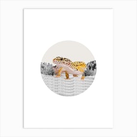 Leopard Gecko Collage Art Print