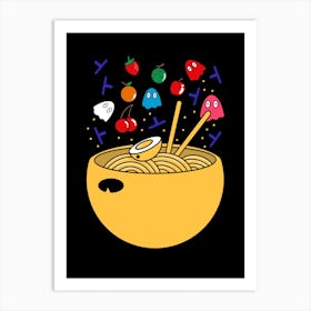 Ramen from Retro Video Games illustrated by artthree Art Print