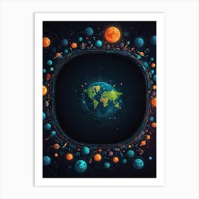 Space Background Art Print