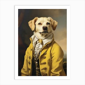 Dog In A Coat Art Print