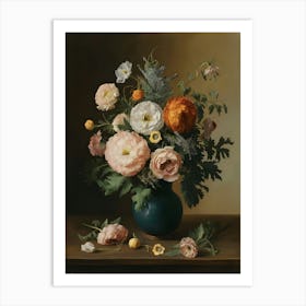 Still Life With Flowers 1 Art Print