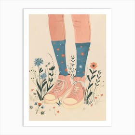 Pink Shoes And Wild Flowers 9 Art Print