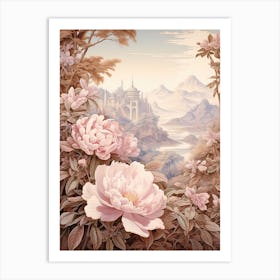 Camellia Flower Victorian Style 2 Art Print