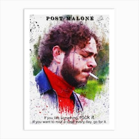 Post Malone Quotes Art Print