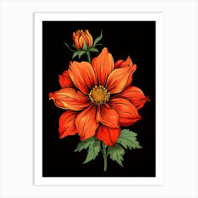 Dahlia Flower 10 Art Print