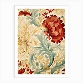 Floral Wallpaper Pattern 25 Art Print