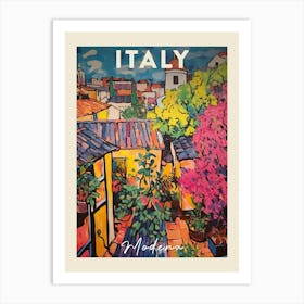 Modena Italy 1 Fauvist Painting Travel Poster Art Print