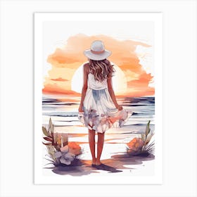 Beach Sunset Art Print Art Print