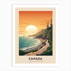 Juan De Fuca Marine Trail Canada 2 Vintage Hiking Travel Poster Art Print