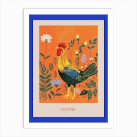 Spring Birds Poster Rooster 2 Art Print