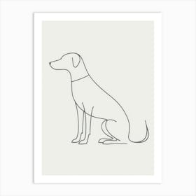 Line Drawing Of A Dog Art Print