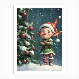 Christmas Elf 3 Art Print