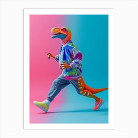 Toy Dinosaur Running 1 Art Print