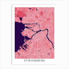 St Petersburg Pink Purple Art Print