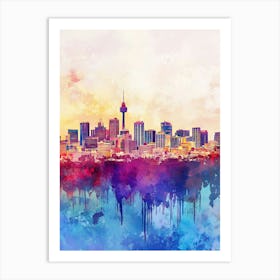 Auckland City Skyline 1 Art Print