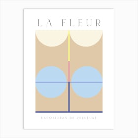 La Fleur Geometric Flowers Poster Set 1 Art Print