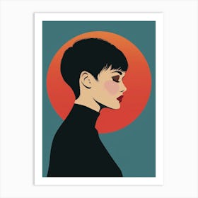 Girl With Short Hair Art Print