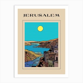 Minimal Design Style Of Jerusalem, Israel 4 Poster Art Print