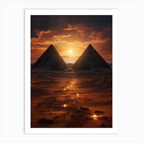 Egyptian Pyramids Art Print