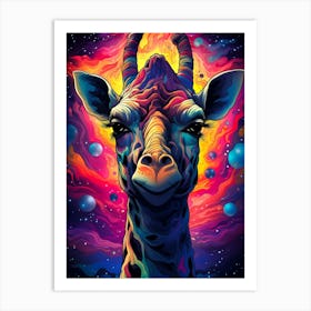 Psychedelic Giraffe Art Print