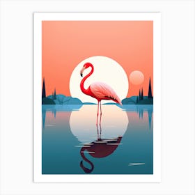 Elegant Flamingo Harmony Art Print