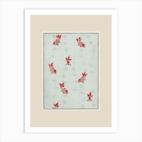 Vintage Fish Textile Art Print