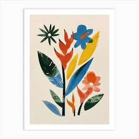 Painted Florals Heliconia 3 Art Print