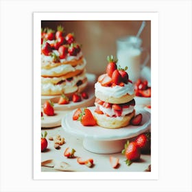 Strawberry Desserts Art Print