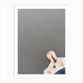 Black Sand Beach Art Print