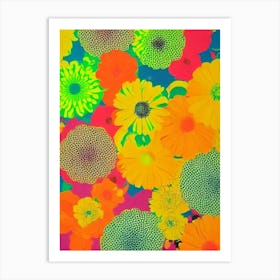 Abstract Flower Power Art Print