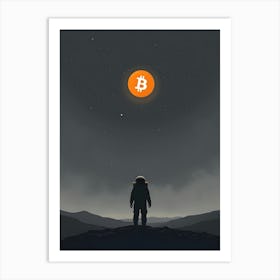 Bitcoin In Space Art Print