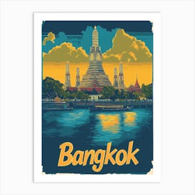 Aihrgdesign A Vintage Travel Poster Of Bangkok 2 Art Print