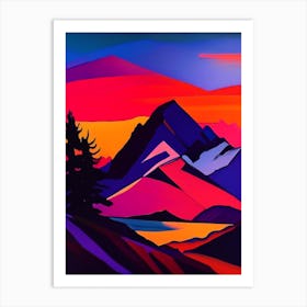 Dusk Over The Mountain Art Print