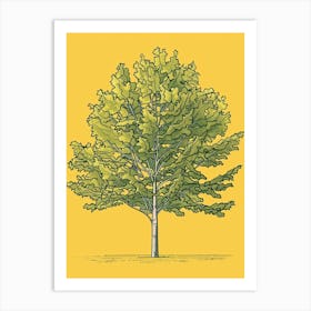 Maple Tree Minimalistic Drawing 4 Art Print