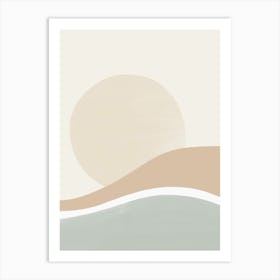 Sunset Sage Green Art Print